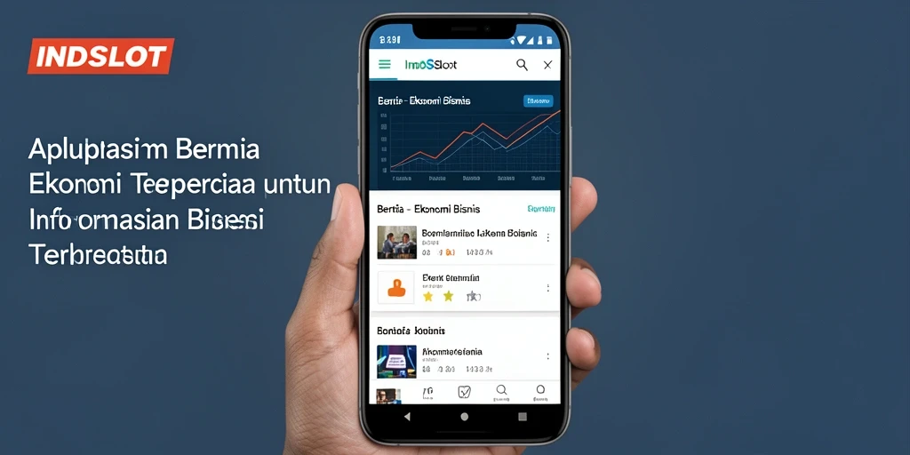 Tampilan aplikasi INDSLOT yang modern dan informatif untuk berita ekonomi.