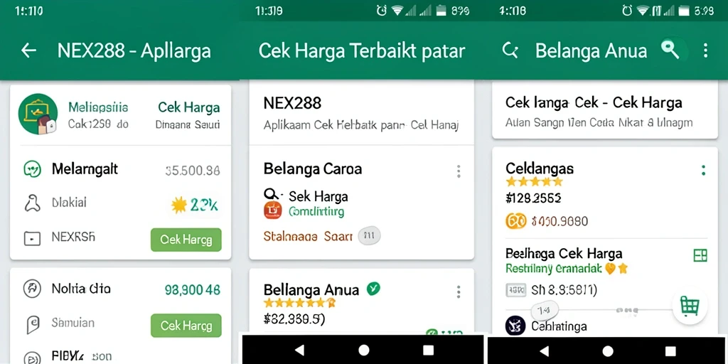 Screenshot antarmuka NEX288 yang menampilkan fitur Cek Harga.