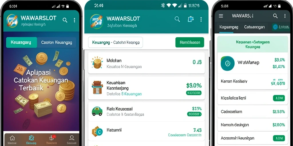 Antarmuka menarik WAWARSLOT untuk pengelolaan Catatan Keuangan.