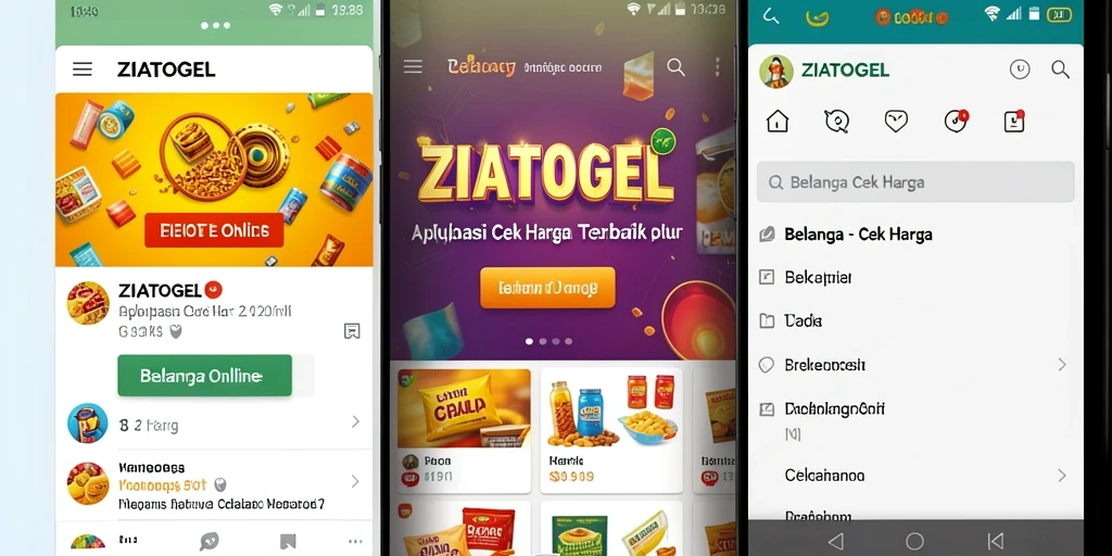 Tampilan antarmuka ZIATOGEL yang simple dan user-friendly.